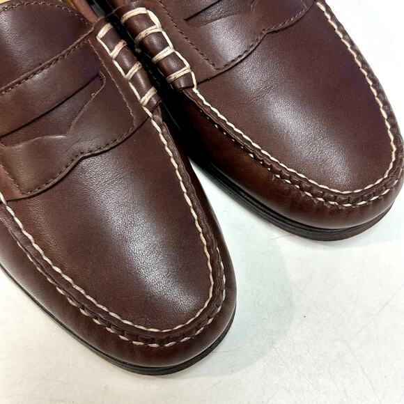 NEW HEELS Rancourt & Co. x Polo Ralph Lauren Edric Penny Loafer Made in USA 8.5 - Picture 8 of 13